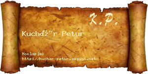 Kuchár Petur névjegykártya